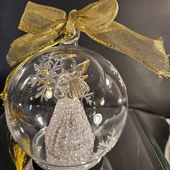 Lenox "Wonder Ball" Angel Christmas Tree Lighted Glass Globe Ornament hanging - Picture 8 of 12
